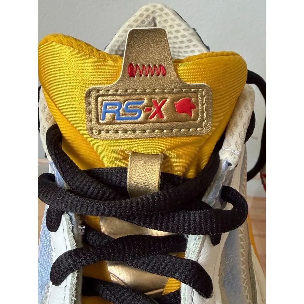 Puma X Sonic the Hedgehog Sega RS-X Golden Rod Sneakers Men's Sz 8